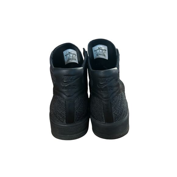 Men 11 Nike Air Force One 1 Ultra FlyKnit Mid Dark Gray Black Sneakers Shoes main image 10